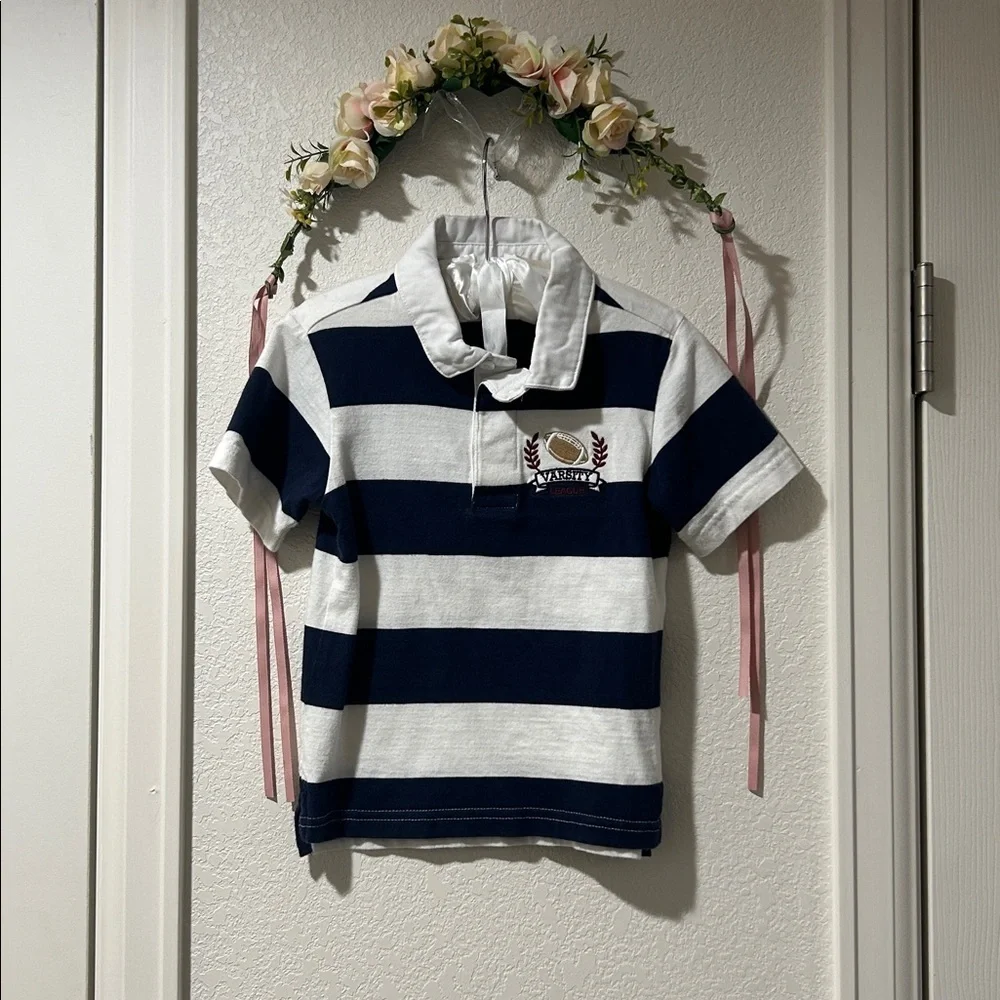 Gymboree Boys Striped Varsity Polo - Classroom Cutie